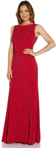 Vista 3 de Adrianna Papell Vestido de punto metálico con espalda acampanada para mujer, Metálico