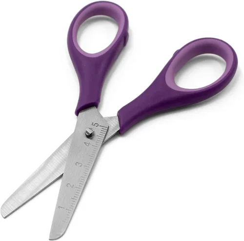 Vista 2 de Ashton and Wright - Niños - Tijeras de agarre suave para niños - 5"/12cm (paquete de 1, morado)