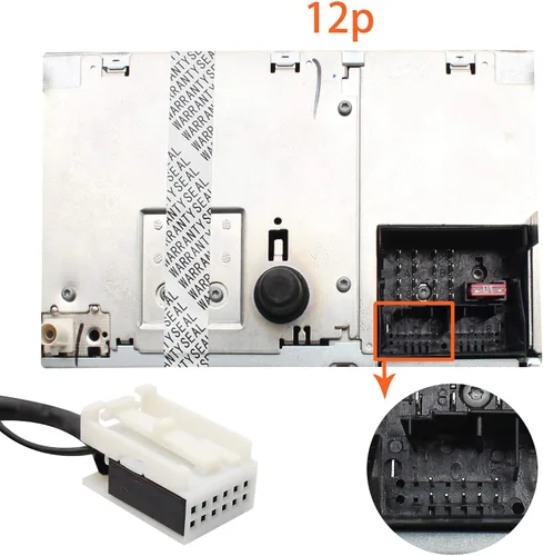 Vista 4 de Adaptador AUX, cable USB y AUX estéreo para automóvil, cambiador de CD MP3 compatible con VWAudi 12pin A3 2008-2010, A4/S4 2007-2009, para Beetle