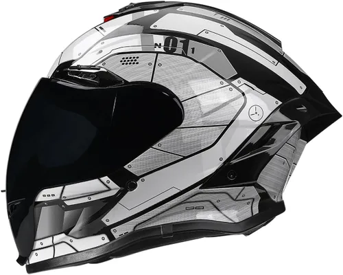 Vista 9 de Casco integral para motocicleta, casco de moto para adultos, hombres y mujeres, carreras de calle, ciclomotor, aprobado por DOT