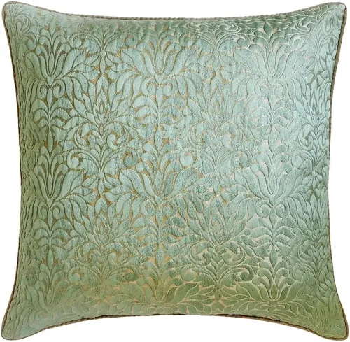 Vista 120 de The HomeCentric Funda de almohada con cremallera, funda de cojín azul de 12 x 12 pulgadas, funda de cojín de algodón bordado para sofá, diseño