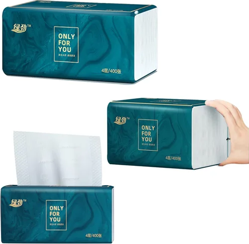 Vista 4 de Paquete de 8 pañuelos faciales desechables, papel higiénico, material de fibra de pulpa de madera nativa, servilleta facial suave, papel facial