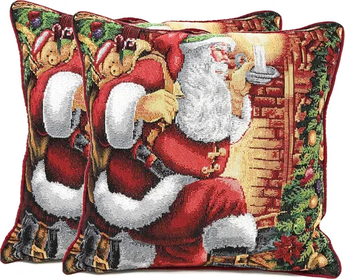 Vista 11 de Tache Home Fashion Funda de almohada 16 x 16 Down The Chimney