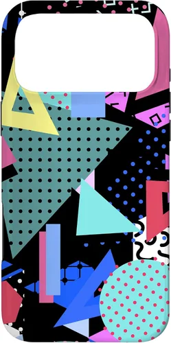 Vista 22 de 80s Geometric Memphis Pattern Vintage 1980s 90s Phone Cover Case for iPhone 17