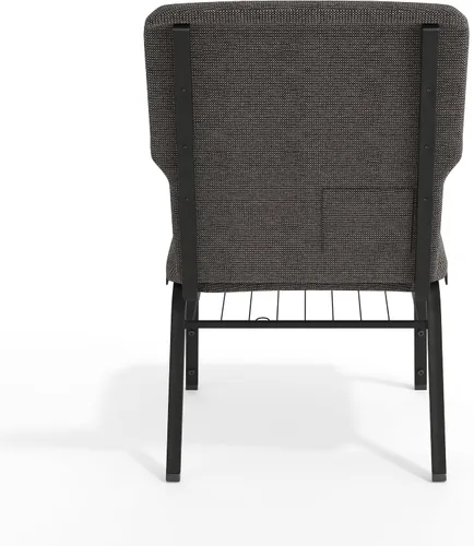 Vista 8 de Flash Furniture Advantage - Silla de iglesia con descuento de mármol negro, 21 pulgadas de ancho