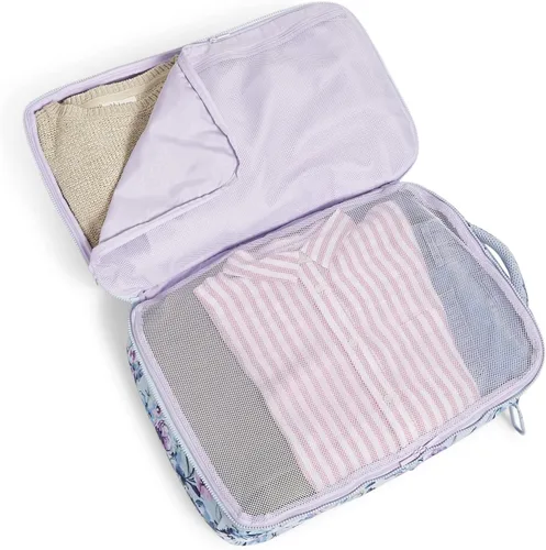 Vista 4 de Vera Bradley Mochila plana reciclada Lighten Up Reactive Lay para mujer, Ramo recién cortado, talla única