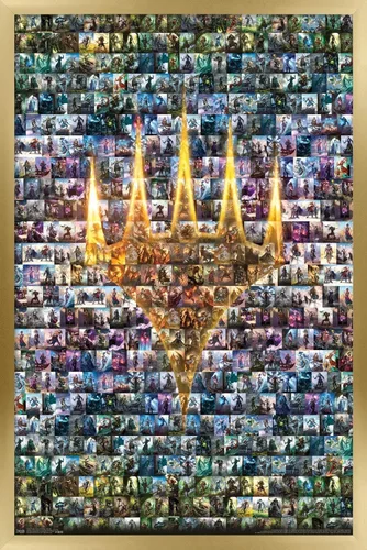 Vista 17 de Trends International Magic: The Gathering - Póster de collage de pared, 14.725 x 22.375 pulgadas, versión enmarcada de madera de granero