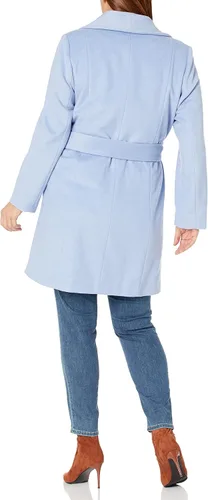 Vista 2 de Cole Haan Abrigo de lana con cinturón para mujer, estilo clásico y elegante para todo el año