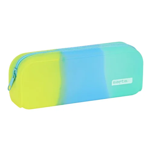 Vista 2 de Estuche Escolar Safta Azul Verde Amarillo (18.5 x 7.5 x 5.5 cm)