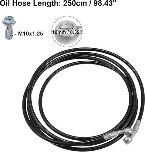 Vista 5 de X AUTOHAUX Manguera de freno hidráulica para motocicleta, manguera de aceite para ATV, motocicleta, motocross, bicicleta de carreras, 98.4 in