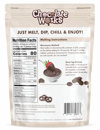 Vista 3 de Chocolate Works Chocolate para Derretir Parent (1.0 lb (Paquete de 5), Chocolate Oscuro)