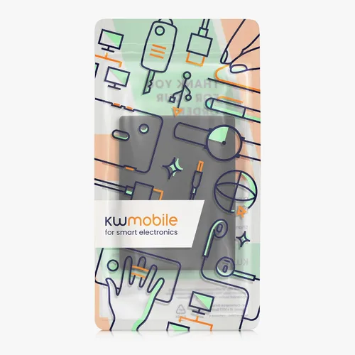 Vista 7 de kwmobile Funda de silicona compatible con HP Portable SSD P500 - Funda protectora para unidad SSD - Negro