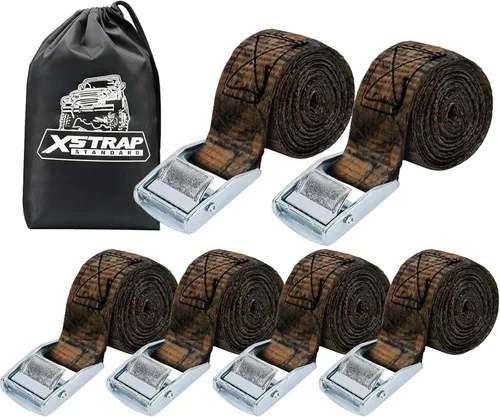 Vista 12 de Xstrap correas de amarre con trinquete (6 unidades, 8 pies 1-pulgada), Negro, XS16006