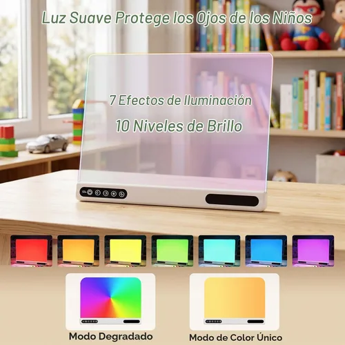 Vista 5 de Tablero de dibujo LED recargable para niños: 20 horas de duración de la CV1