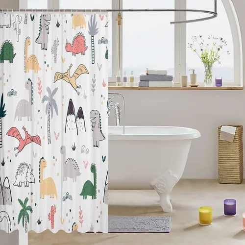 Vista 22 de Feelyou Cortina de ducha con diseño de gato para decoración de baño, bonita cortina de baño para puestos de bañeras, accesorios de baño divertidos