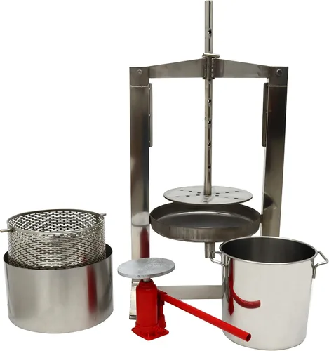 Vista 3 de TECHTONGDA Prensa de vino de frutas 20L trituradora Juicer para Apple Grape Juice Maker Acero inoxidable hidráulico Jack