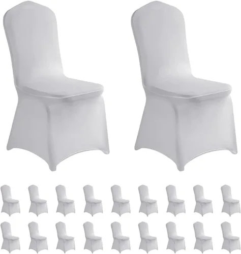 Vista 13 de LZY 6 piezas Fundas de Silla de Spandex Elásticas Fundas Deslizables para Fiestas de Boda, Fundas de Decoración de Sillas de Comedor y Banquete Negro