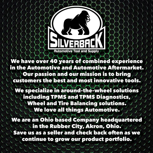 Vista 5 de Silverback Automotive - Medidor de presión de neumáticos de doble pie profesional para camión, acabado texturizado con recubrimiento en polvo negro