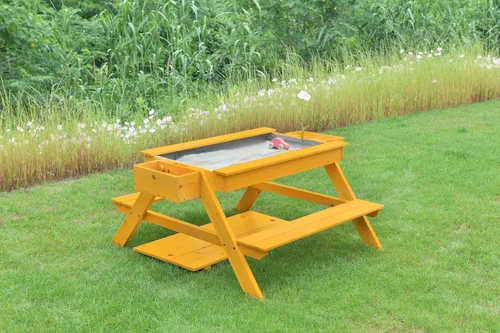 Vista 6 de Avenlur Mesa de arena de madera para niños, juego sensorial, madera de pino duradera, portátil, estante de almacenamiento, juego imaginativo