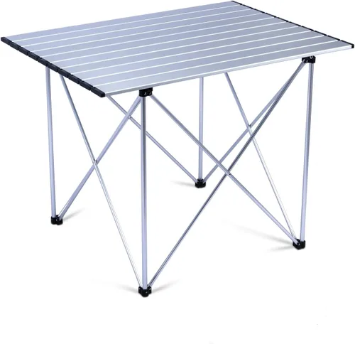 Vista 34 de iClimb - Mesa de camping ultraligera y compacta plegable con bolsa de transporte (color negro - L)