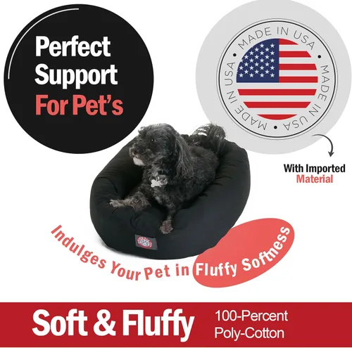 Vista 2 de Majestic Pet Products - Cama en forma de bagel para perro, color negro, 24 pulgadas