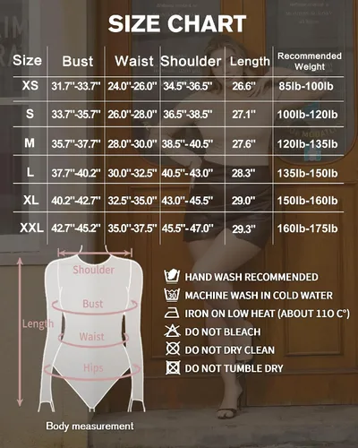 Vista 5 de MANGOPOP Long Short Sleeve Bodysuits for Women Scoop Neck Ribbed Body Suit Stretchy Basic T Shirt Tops