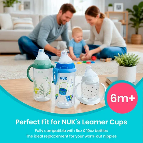 Vista 3 de Paquete de 10 boquillas para sorber compatibles con NUK Active Cup y Learner Cup