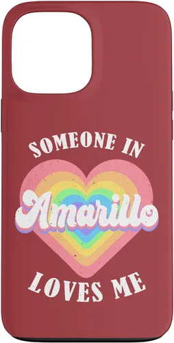 Vista 24 de Someone in Amarillo Loves Me City Heart Case for iPhone 17
