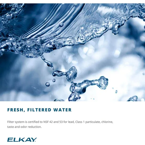 Vista 4 de Elkay LZS8L Fuente de agua ADA filtrada individual, enfriada, granito gris claro, 120V