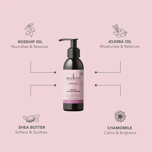 Vista 4 de Sukin Hidratante facial para piel sensible 4.23 onzas