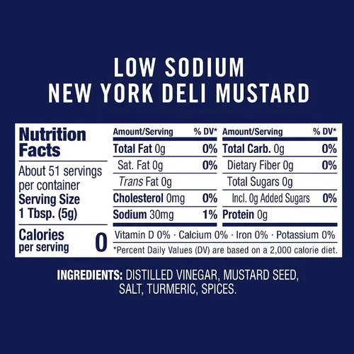 Vista 2 de Gold's New York Deli bajo en sodio, certificado Kosher, sin gluten, sin grasa, solo 10 calorías por porción, fabricado en los Estados Unidos