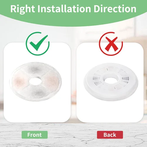 Vista 7 de Paquete de 6 filtros de repuesto para fuente de agua para gatos, para dispensador de agua de flores de 3 L, filtro automático para fuente
