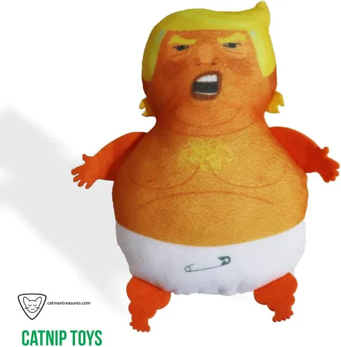 Vista 6 de Donny Doll - Muñeca de peluche Baby Donald Trump Blimp - Juguete Trump con hierba gatera, Baby Trump. Juguete novedoso, protesta de globos, juguete