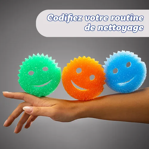 Vista 8 de Scrub Daddy Colores: limpieza con código de color, FlexTexture, suave en agua tibia, firme en frío, limpieza profunda, apto para lavavajillas