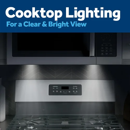 Vista 6 de GE 1.8 pies cúbicos Horno de microondas para instalar sobre la estufa con ventilación recirculante