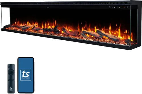 Vista 16 de Touchstone Sideline Infinity Pro Chimenea Eléctrica Inteligente de 3 Lados de 40" Habilitada para WiFi - 80064 - Empotrada - 6 Colores de Llama