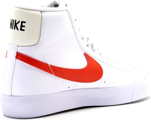 Vista 4 de Nike Blazer Mid 77 unisex para niños, Blanco, azul universitario, negro