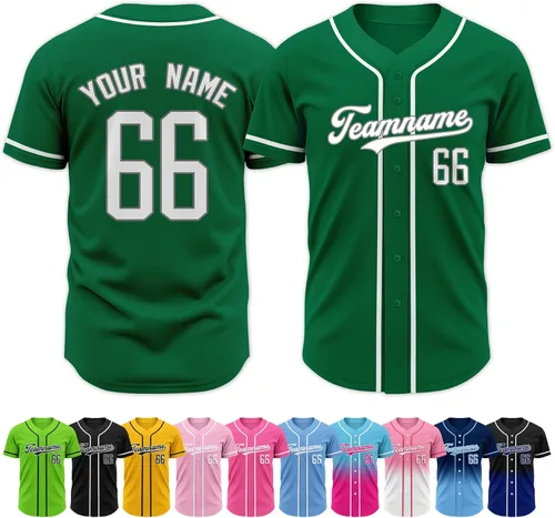 Vista 15 de Custom Baseball Jersey Stitched Personalized Name Number Baseball Shirts Sports Uniform for Men Women Boy