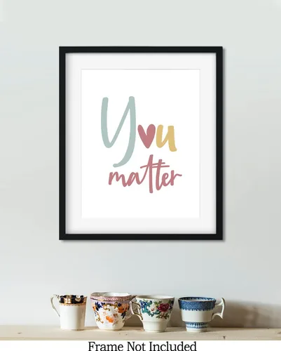 Vista 7 de Govivo Psicólogo escolar, decoración de oficina de asesoramiento, decoración de pared con texto en inglés "You Matter Mental" (You Matter Mental)