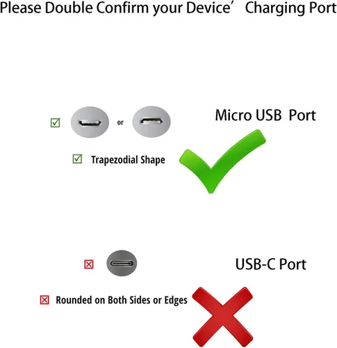 Vista 3 de Cargador micro USB de repuesto para V-Tech, Babysense, Owlet, LBTech, Eufy, VAVA, Moonbaby Baby Monitor Adaptador de corriente de 5 V, cable