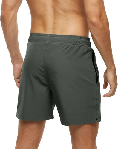 Vista 4 de Traje de baño para hombre, para gimnasio, atletismo, entrenamiento, correr, deportes, golf, descanso, ropa casual de verano y playa