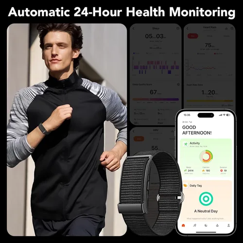 Vista 2 de Rastreador de actividad de salud, pulsera inteligente portátil 2025, más de 120 modos deportivos, banda inteligente, monitor de frecuencia cardíaca