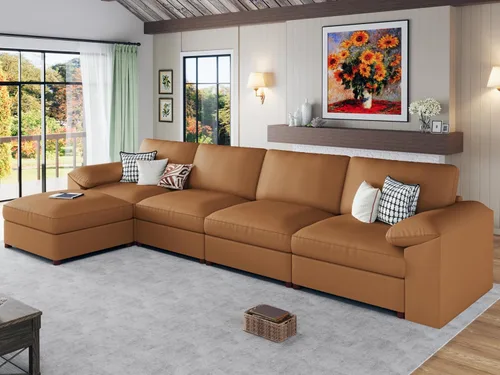 Vista 126 de EASE MOOSE Sofá modular seccional, sofá en forma de U para sala de estar Beige
