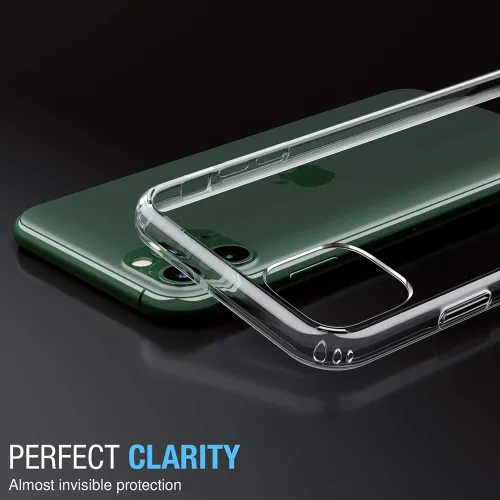Vista 5 de Funda para iPhone 11 Pro Max con 2 protectores de pantalla de vidrio [protección completa] - Transparente