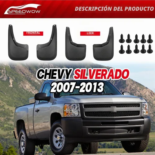 Vista 6 de SPEEDWOW - Juego de 4 protectores de salpicaduras para parabrisas y neumáticos para Chevy Silverado 2007-2013, sin necesidad de taladrar agujeros