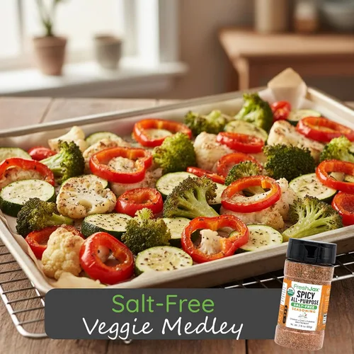 Vista 4 de FreshJax - Mezclas gourmet de especias orgánicas Zero-sodium smoky dry rub for chicken, burgers, and vegetables to easily add a bold, fiery flavor