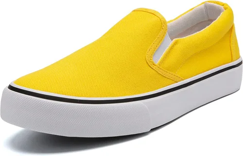 Vista 5 de Zapatos deportivos de lona para mujer, sin cordones, cómodos, bajos y planos, transpirables, acolchados, casuales a la moda