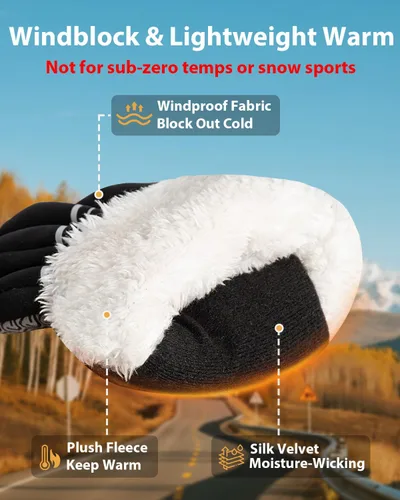 Vista 2 de RIGWARL Guantes de ciclismo de invierno para hombres y mujeres, guantes de ciclismo con pantalla táctil para hombres y mujeres, guantes de ciclismo