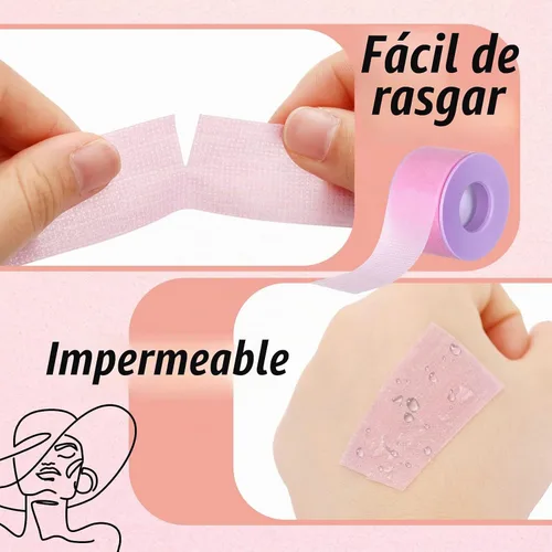 Vista 5 de Nuanchu 4 rollos de cinta de pestañas para extensiones de pestañas de 0.98 Colorido