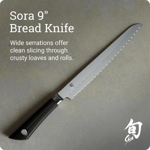 Vista 2 de Shun Sora - Cuchillo para pelar, Pan, 9 pulgadas, Metálico